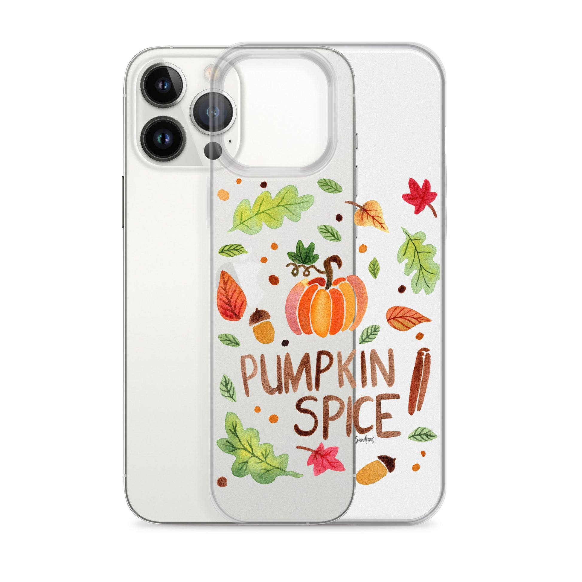 Clear Case for iPhone® - Pumpkin Spice 🎃🍂 - iPhone Case - SANDRAAS