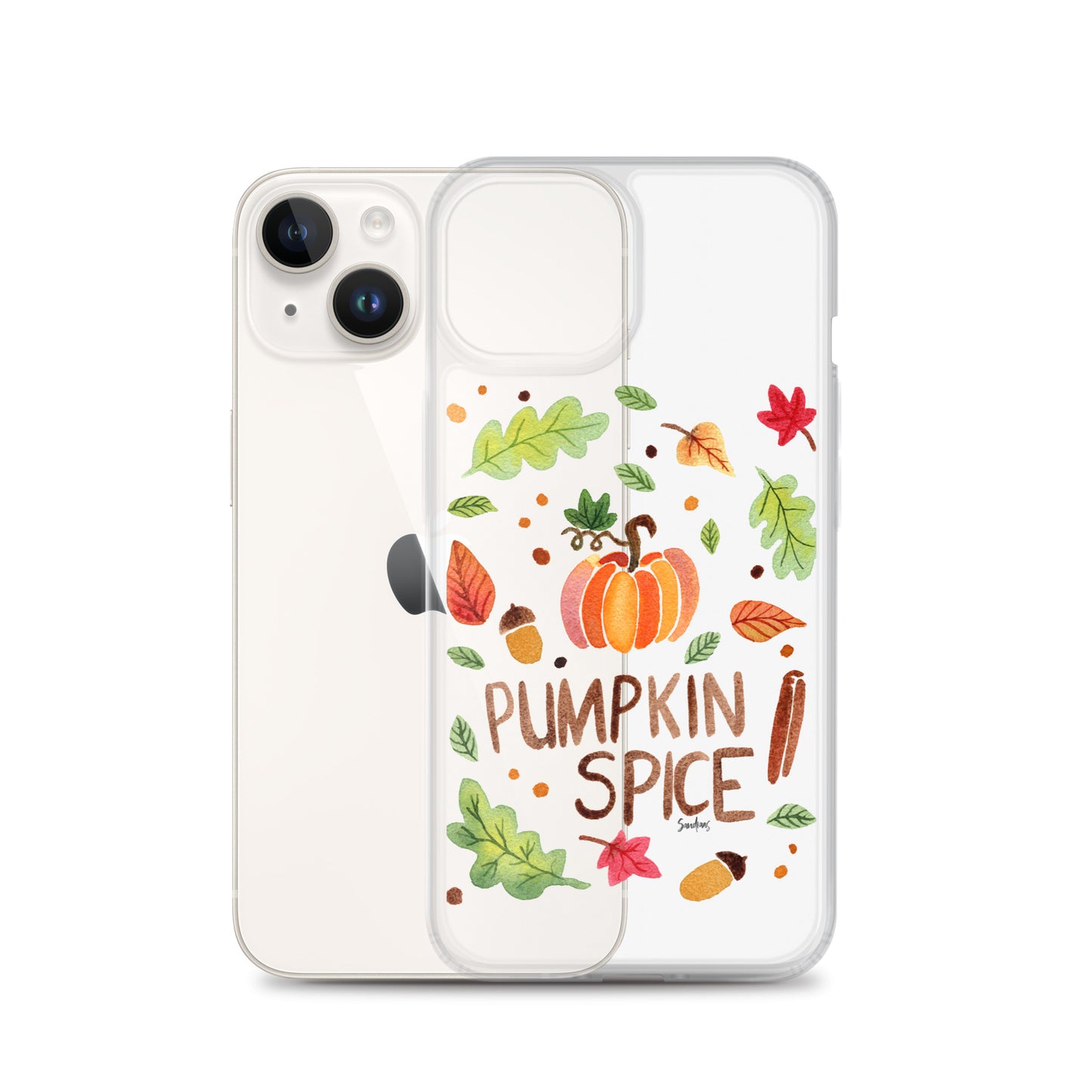 Clear Case for iPhone® - Pumpkin Spice 🎃🍂 - iPhone Case - SANDRAAS