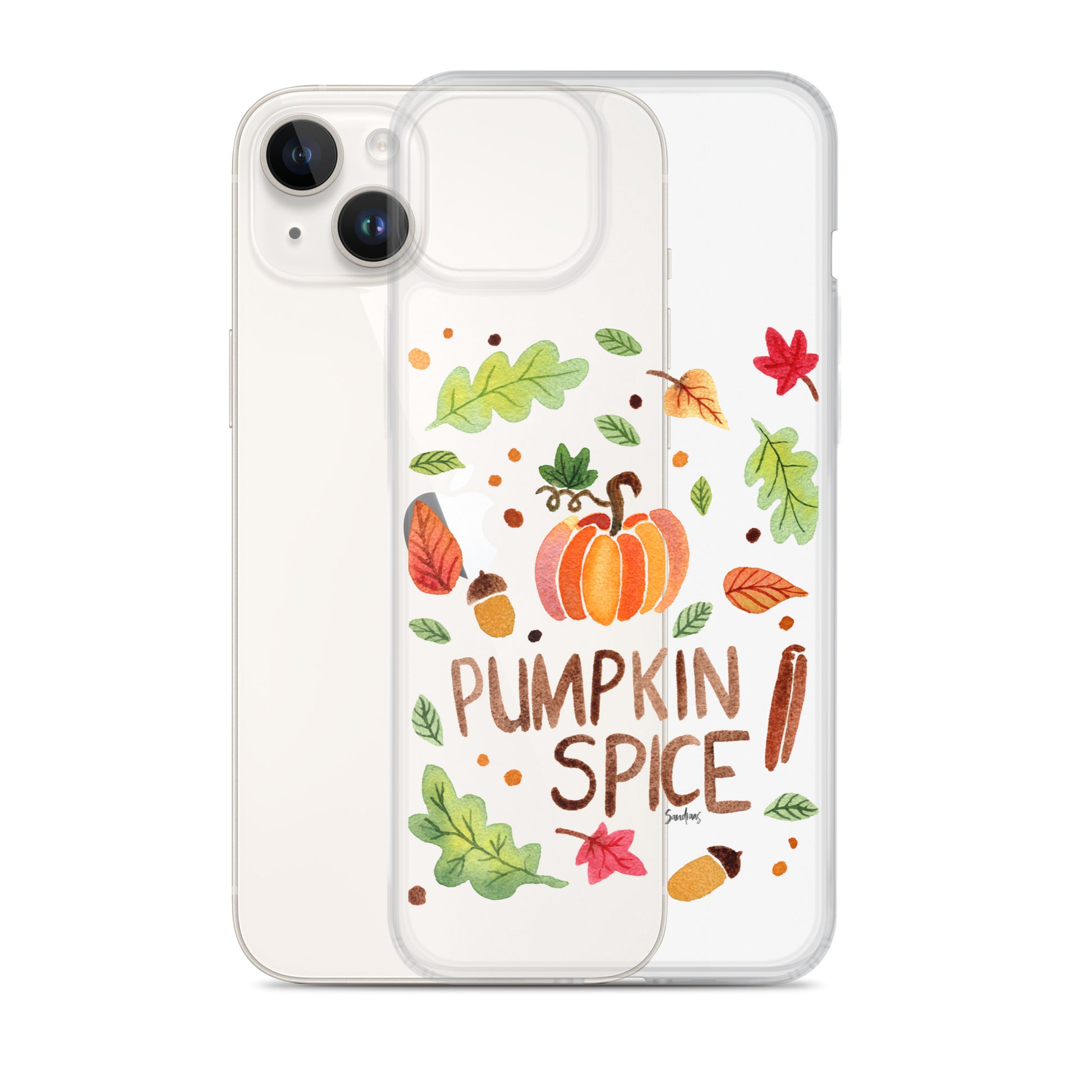 Clear Case for iPhone® - Pumpkin Spice 🎃🍂 - iPhone Case - SANDRAAS