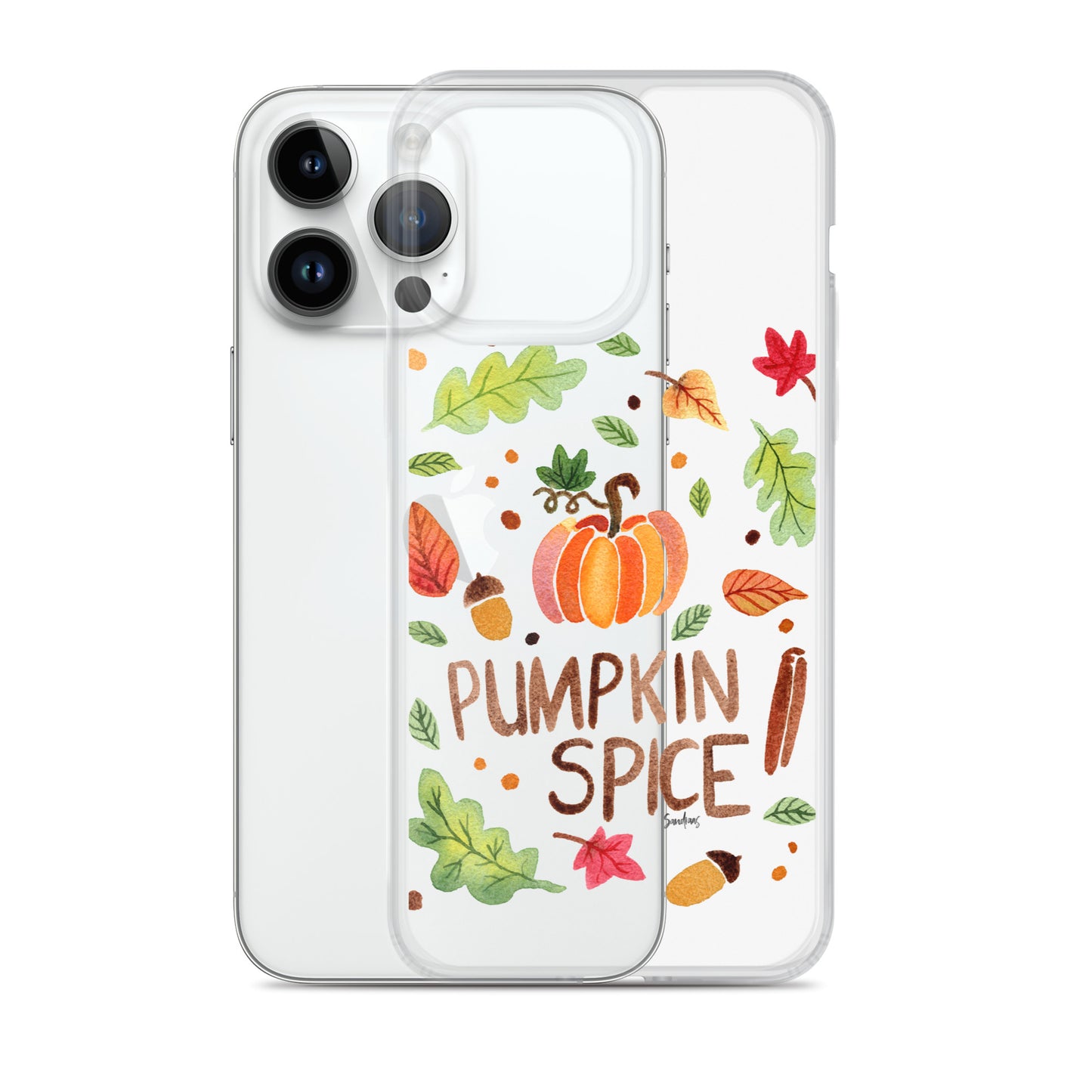 Clear Case for iPhone® - Pumpkin Spice 🎃🍂 - iPhone Case - SANDRAAS