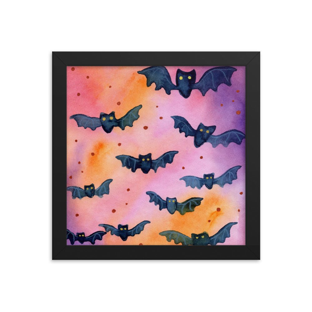 Framed Poster – Halloween Bats 🦇🎃 - SANDRAAS