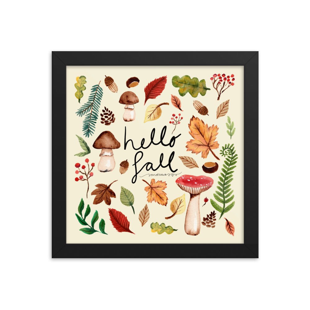 Framed Poster - Hello Fall 🍂🍄 - SANDRAAS