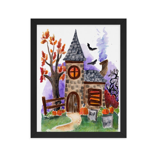 Framed Poster – Halloween Spooky Church 🕸️🏚️ - SANDRAAS