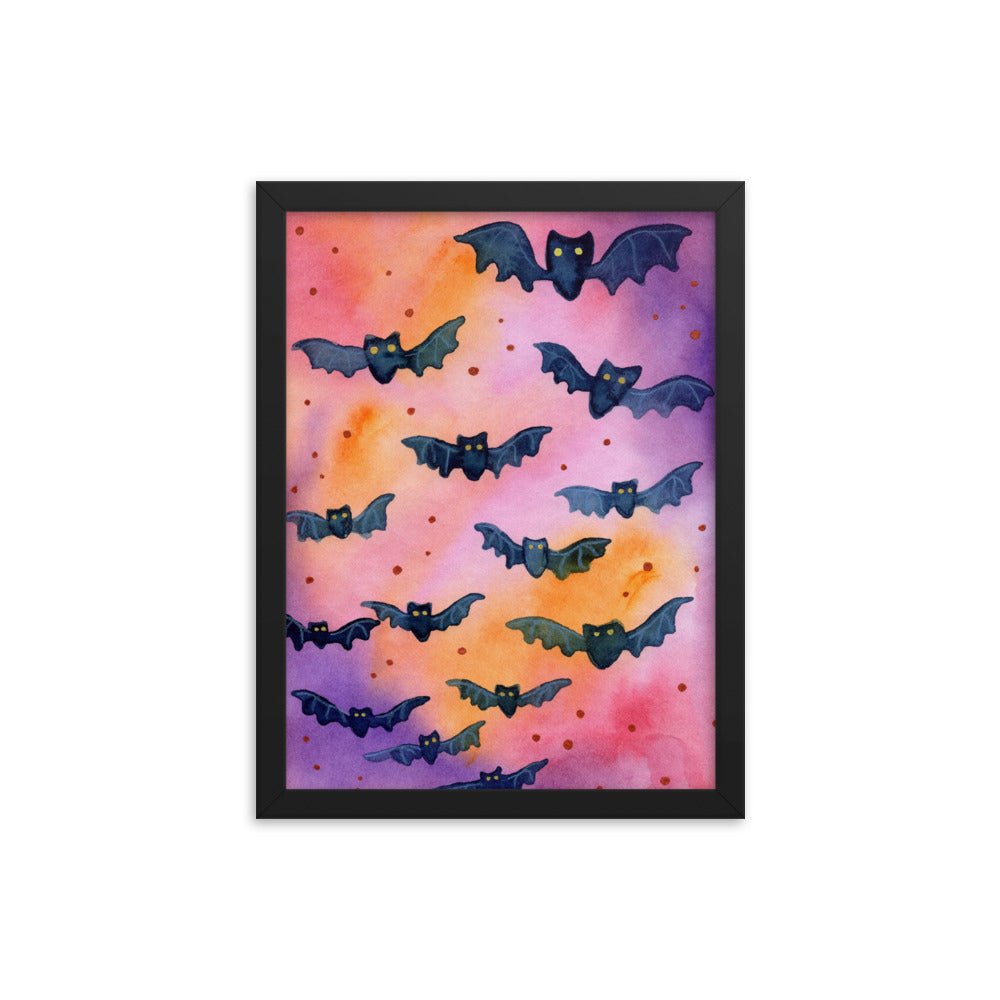 Framed Poster – Halloween Bats 🦇🎃 - SANDRAAS