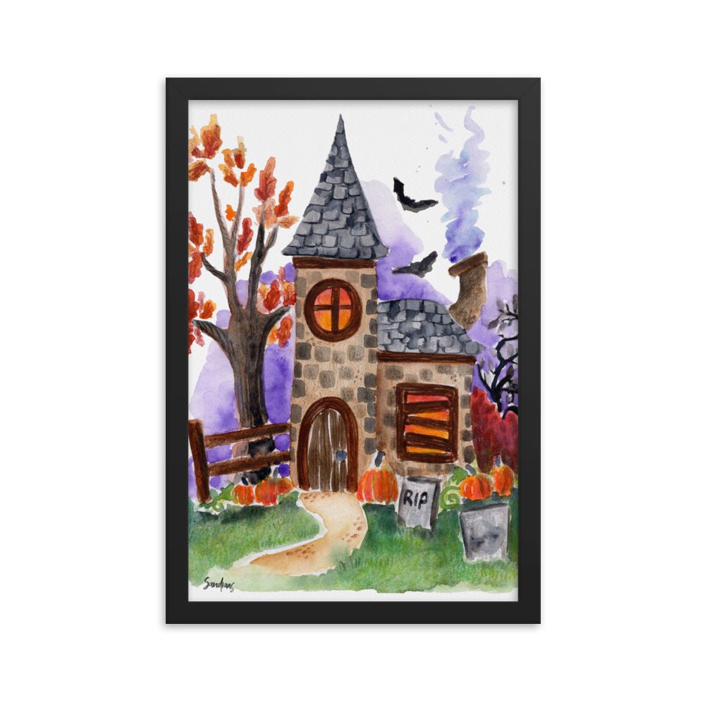 Framed Poster – Halloween Spooky Church 🕸️🏚️ - SANDRAAS