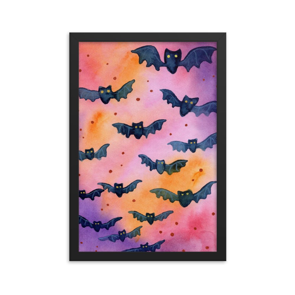 Framed Poster – Halloween Bats 🦇🎃 - SANDRAAS