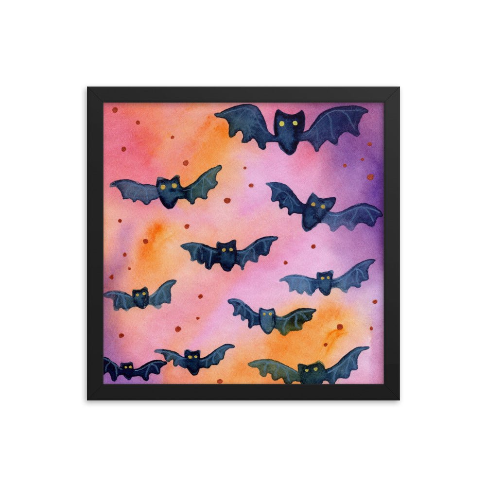 Framed Poster – Halloween Bats 🦇🎃 - SANDRAAS