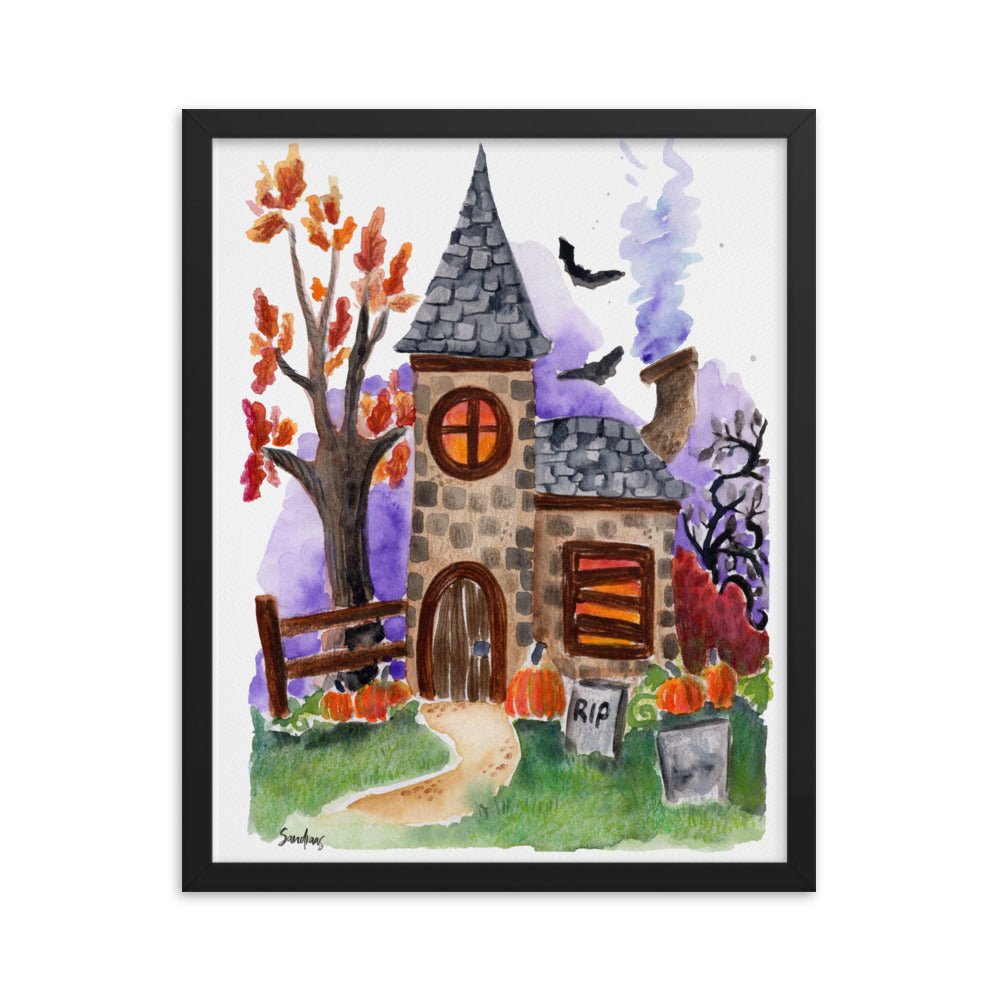 Framed Poster – Halloween Spooky Church 🕸️🏚️ - SANDRAAS