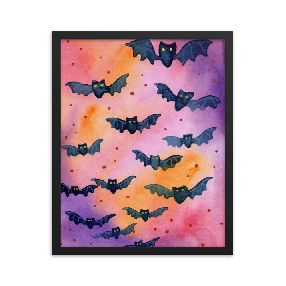 Framed Poster – Halloween Bats 🦇🎃 - SANDRAAS