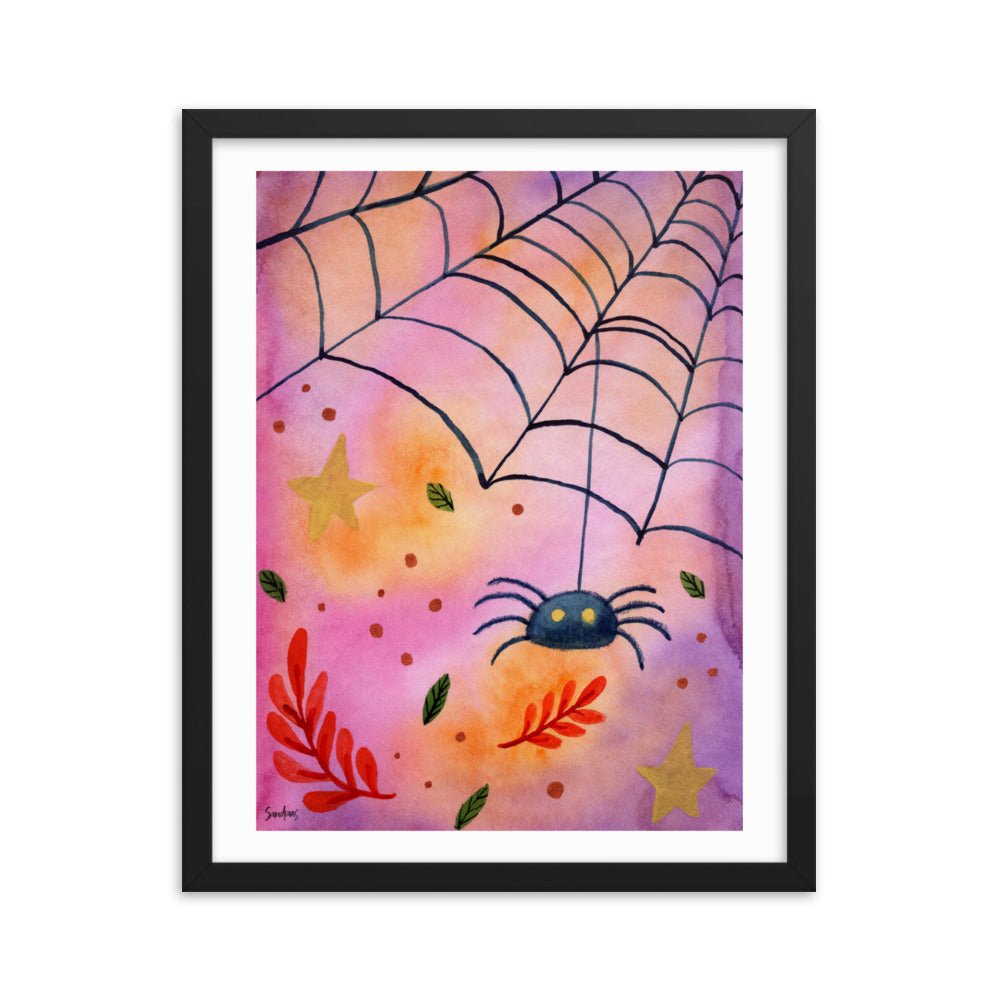 Framed Poster – Halloween Spider 🕷️🎃 - SANDRAAS