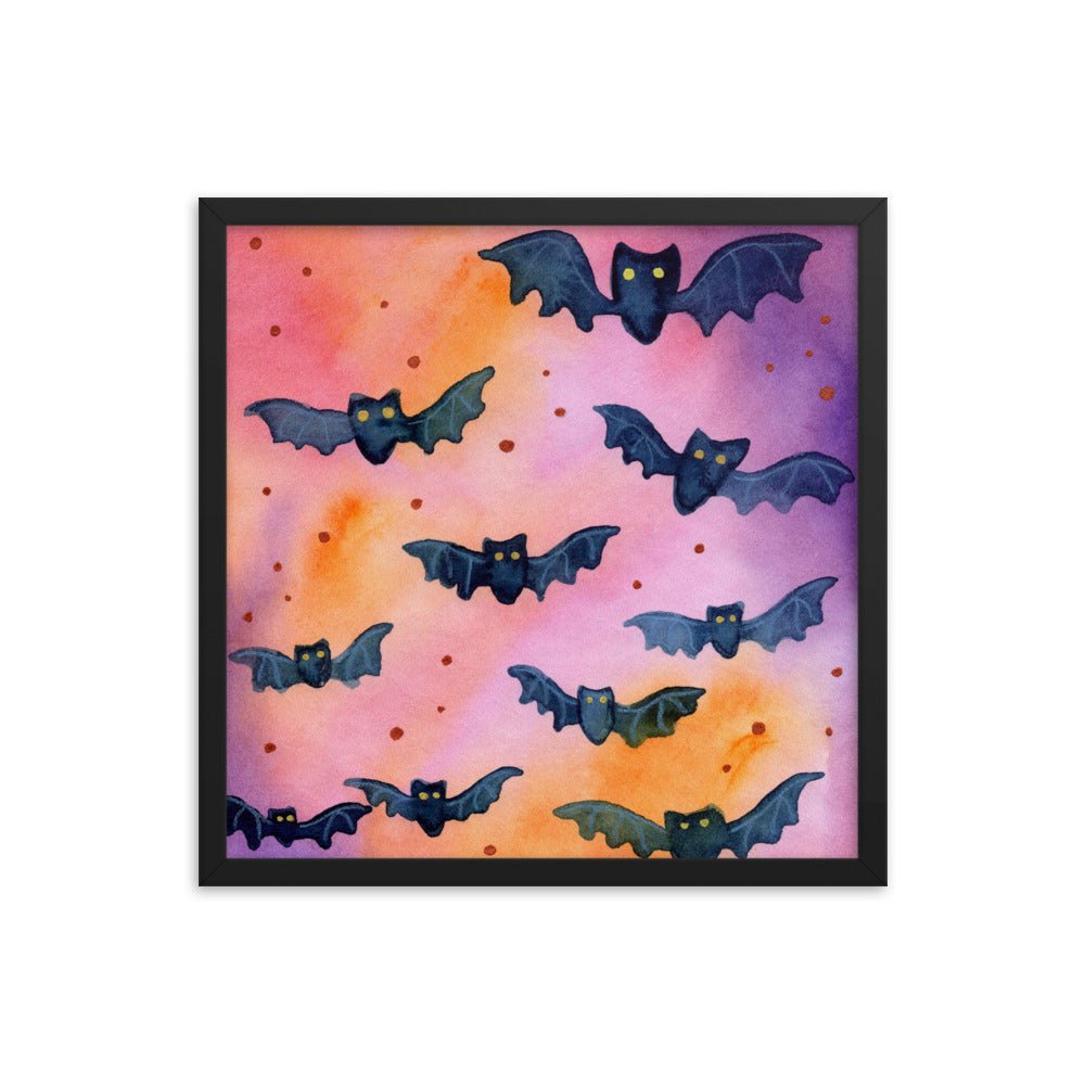 Framed Poster – Halloween Bats 🦇🎃 - SANDRAAS