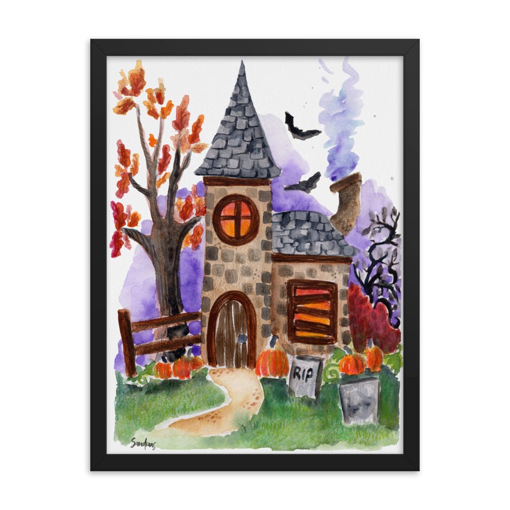 Framed Poster – Halloween Spooky Church 🕸️🏚️ - SANDRAAS