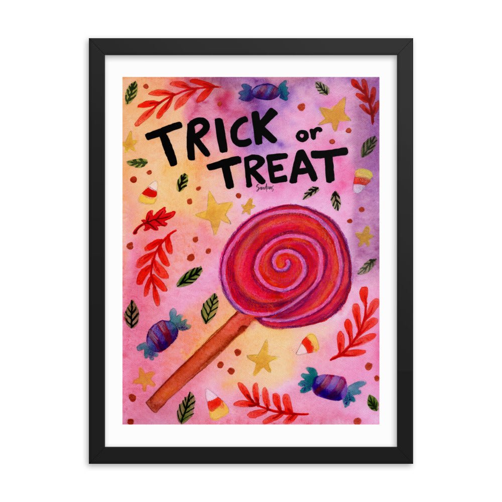 Framed Poster – Halloween Trick or Treat 🍬🎃 - SANDRAAS