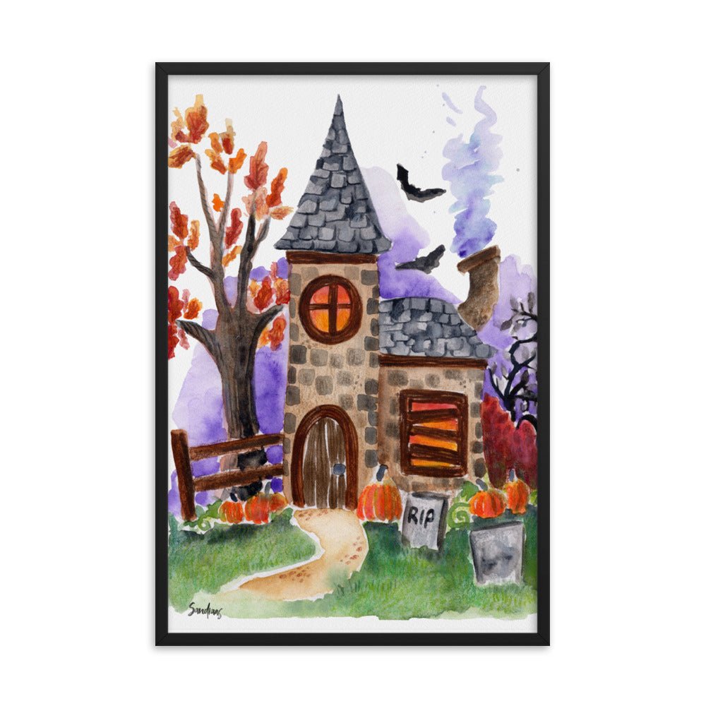 Framed Poster – Halloween Spooky Church 🕸️🏚️ - SANDRAAS