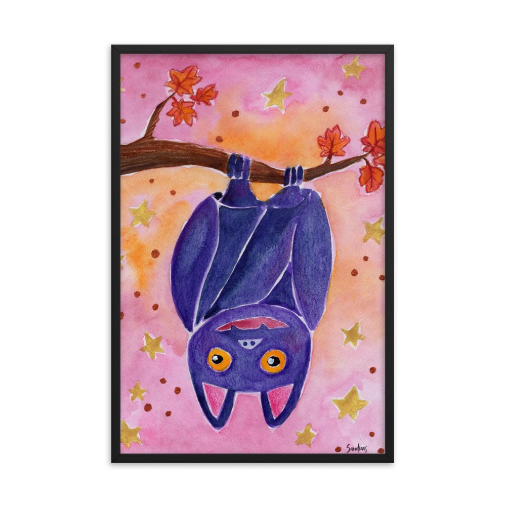 Framed Poster – Halloween Bat 🦇🎃 - SANDRAAS