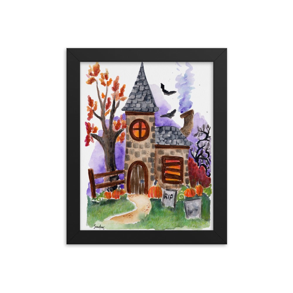 Framed Poster – Halloween Spooky Church 🕸️🏚️ - SANDRAAS