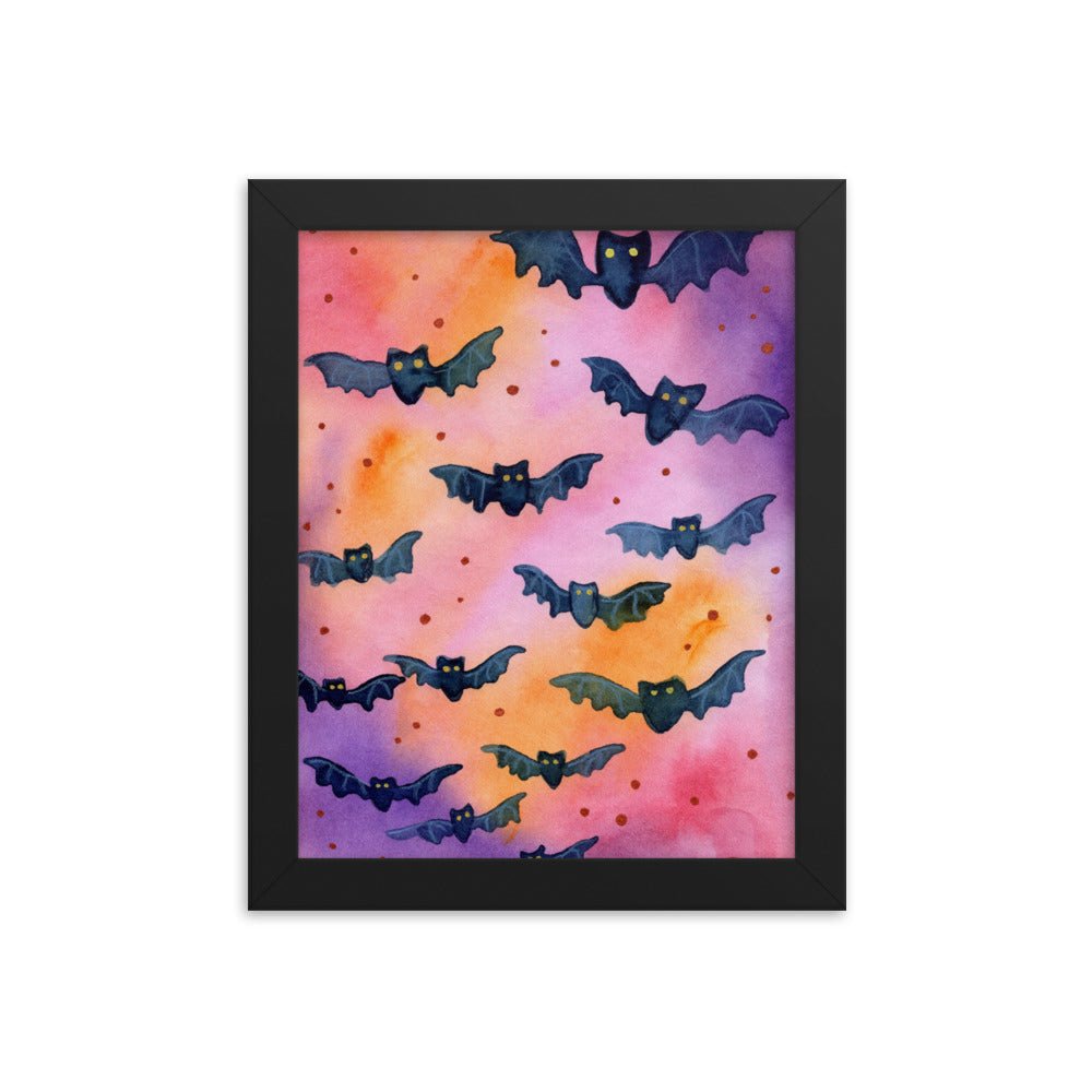 Framed Poster – Halloween Bats 🦇🎃 - SANDRAAS