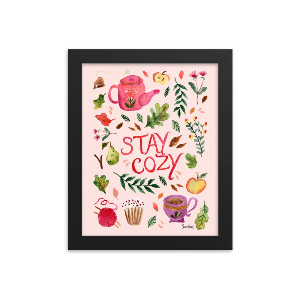 Cozy Autumn Framed Poster – A Warm & Inviting Fall Aesthetic 🍂☕ - SANDRAAS