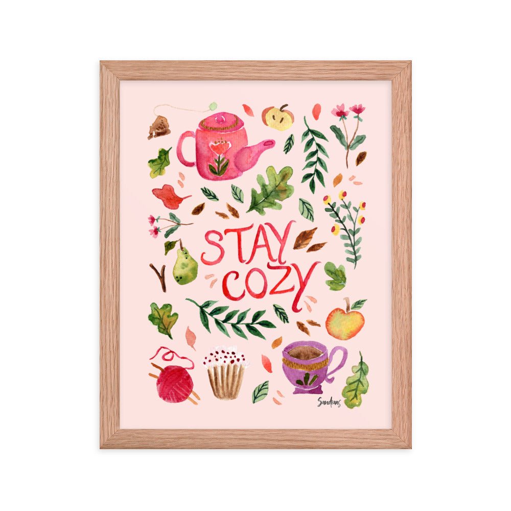 Cozy Autumn Framed Poster – A Warm & Inviting Fall Aesthetic 🍂☕ - SANDRAAS