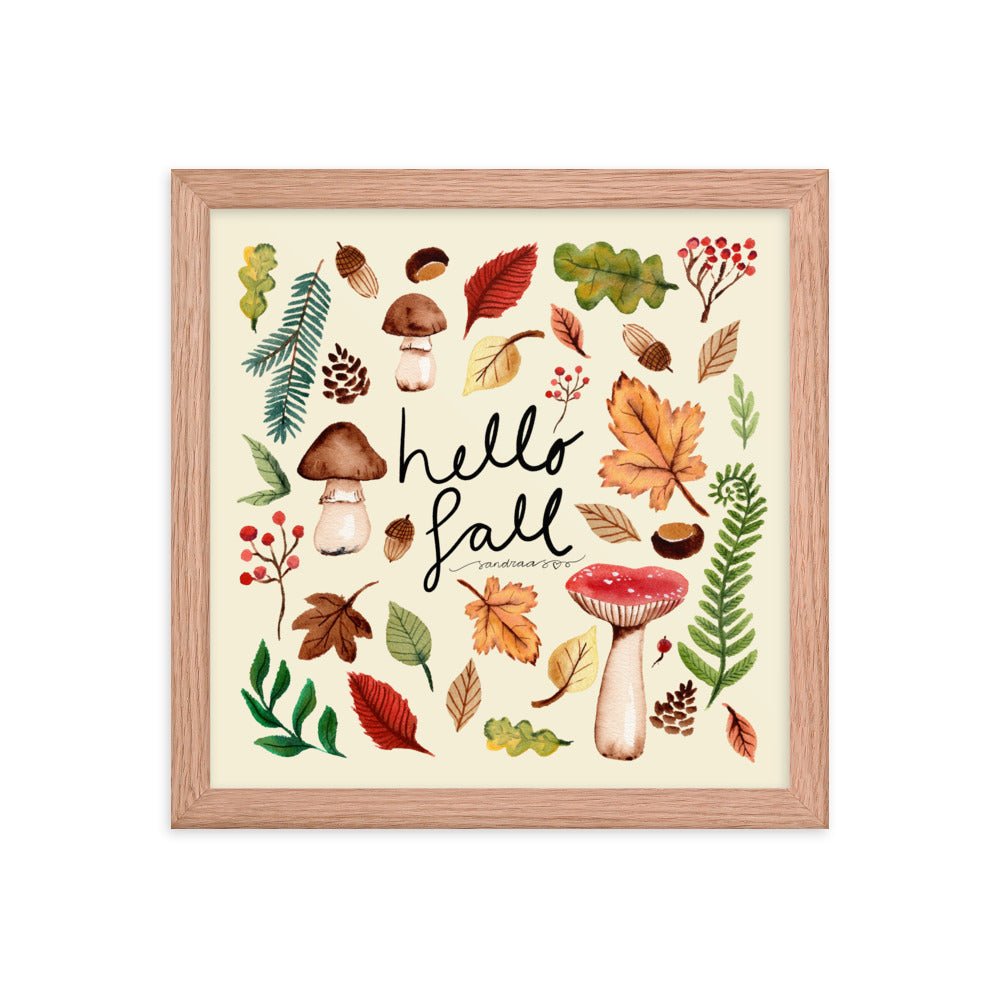 Framed Poster - Hello Fall 🍂🍄 - SANDRAAS