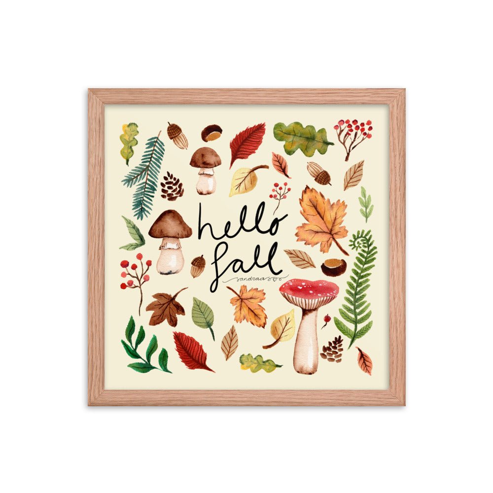 Framed Poster - Hello Fall 🍂🍄 - SANDRAAS