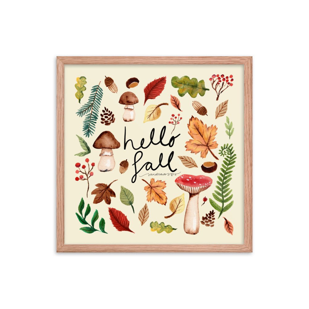 Framed Poster - Hello Fall 🍂🍄 - SANDRAAS