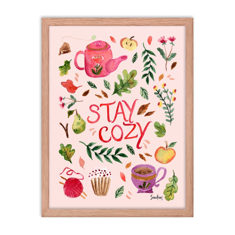 Cozy Autumn Framed Poster – A Warm & Inviting Fall Aesthetic 🍂☕ - SANDRAAS