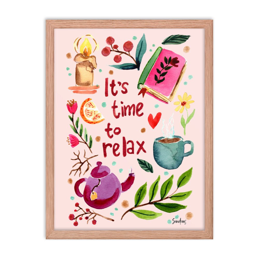 Framed Poster – It’s Time to Relax | Cozy Autumn Vibes 🍂☕ - SANDRAAS