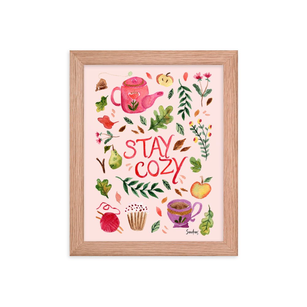 Cozy Autumn Framed Poster – A Warm & Inviting Fall Aesthetic 🍂☕ - SANDRAAS