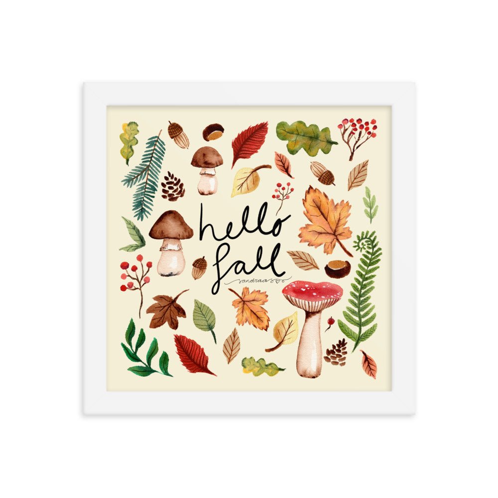 Framed Poster - Hello Fall 🍂🍄 - SANDRAAS
