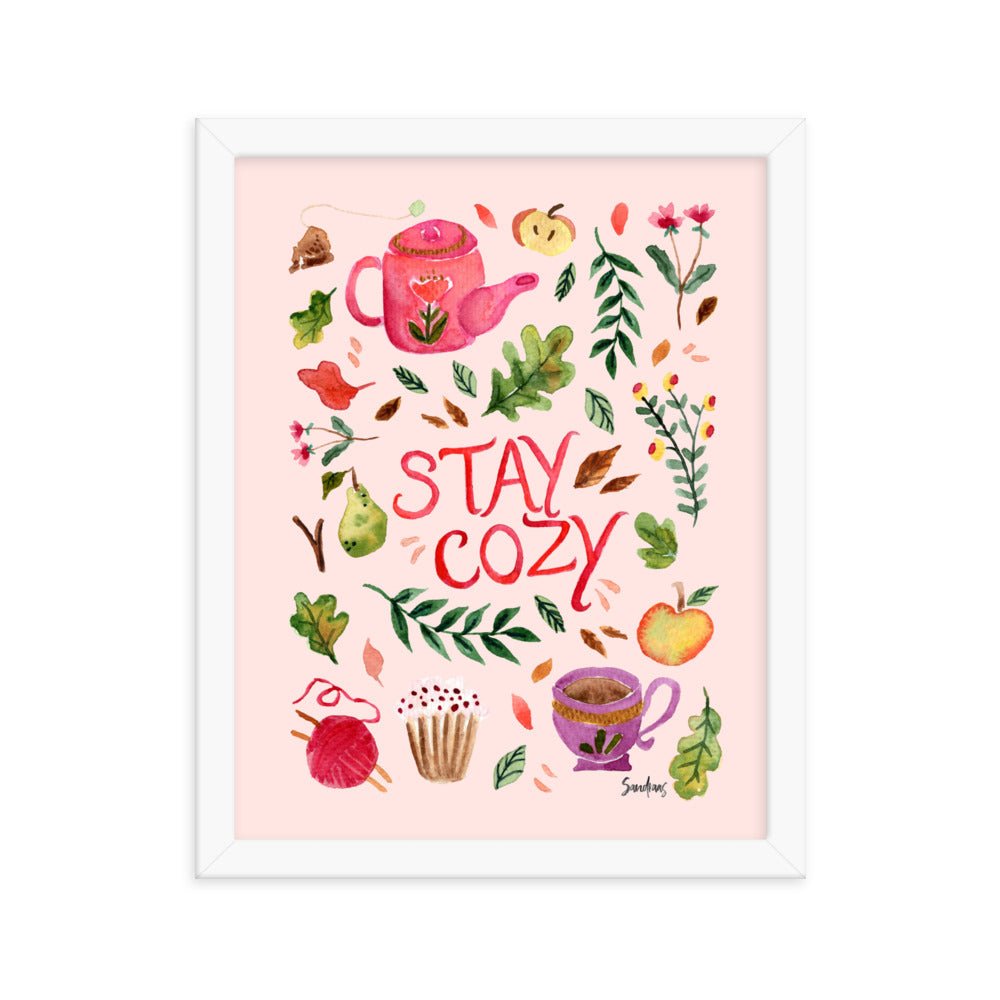 Cozy Autumn Framed Poster – A Warm & Inviting Fall Aesthetic 🍂☕ - SANDRAAS