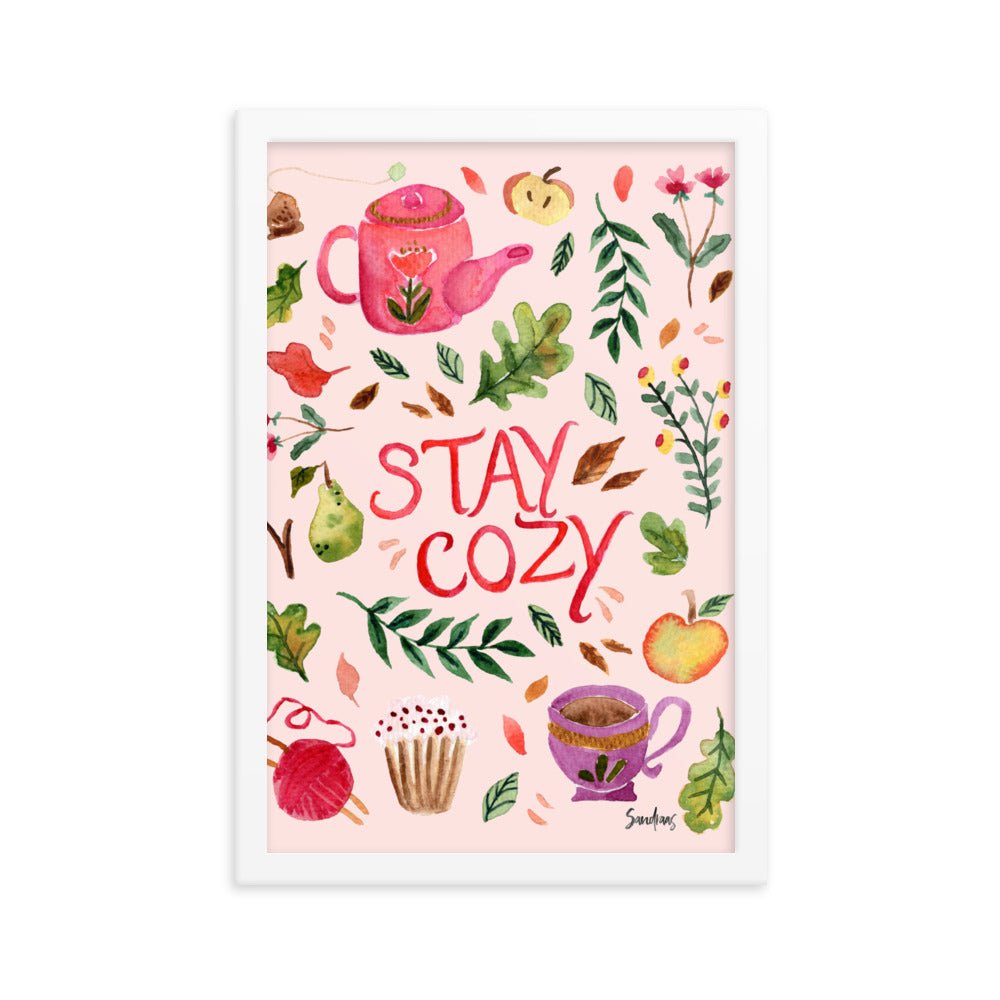 Cozy Autumn Framed Poster – A Warm & Inviting Fall Aesthetic 🍂☕ - SANDRAAS