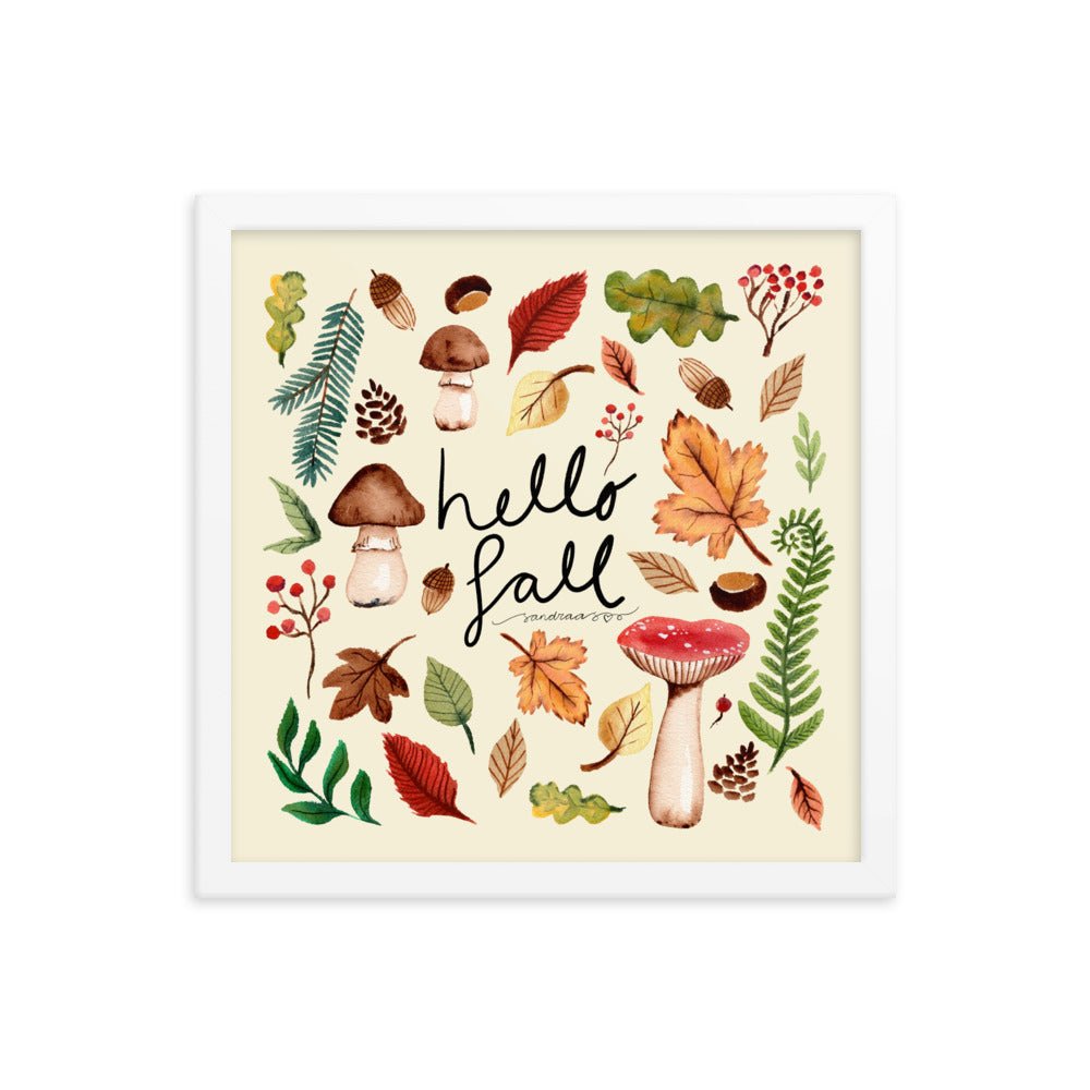 Framed Poster - Hello Fall 🍂🍄 - SANDRAAS