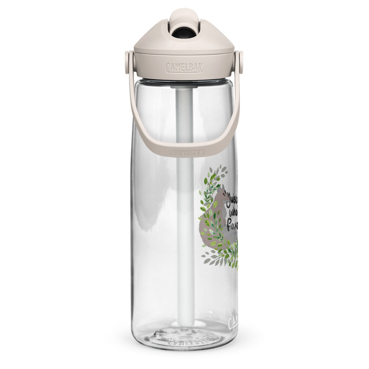 💧 🦊💚 Just a Girl Who Loves Foxes – Flip Straw Water Bottle 💚🦊 - SANDRAAS