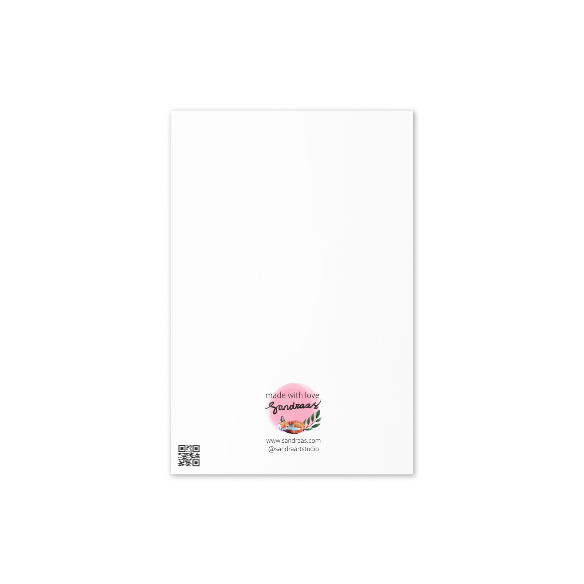 Happy Birthday Card – Watercolor Robin on Branch with Green Leafy Background - SANDRAAS