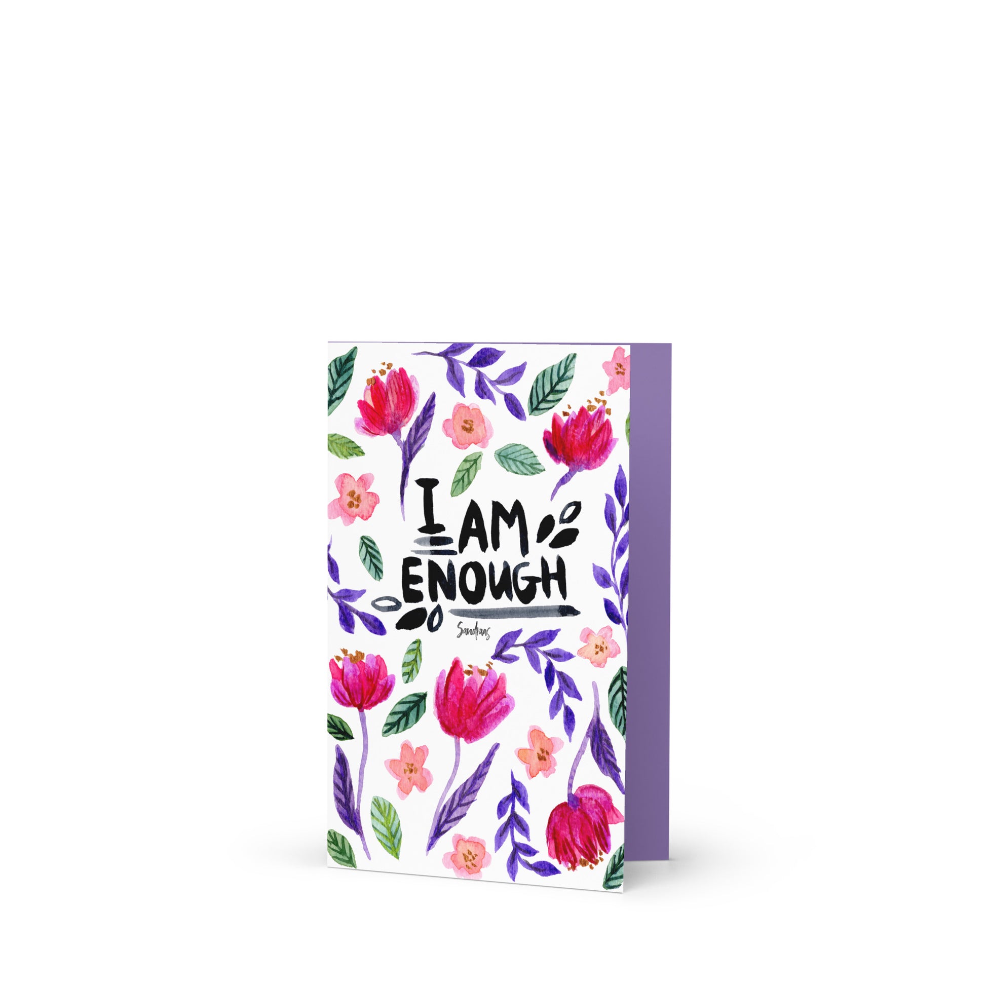 💜 Greeting Card – I Am Enough 🌸💌 - SANDRAAS