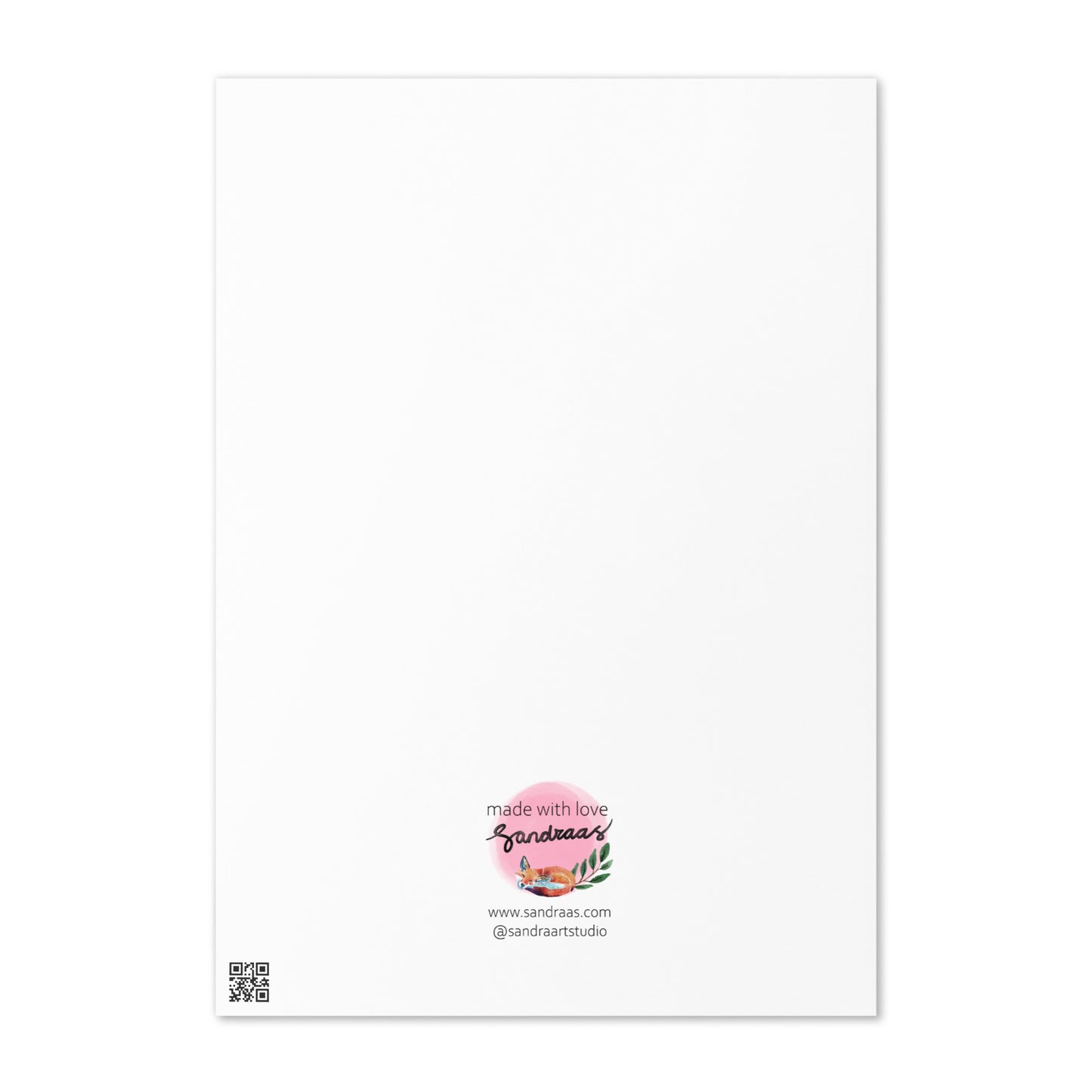 It’s a Girl Baby Card – Watercolor Sleeping Deer on Pink Background - SANDRAAS