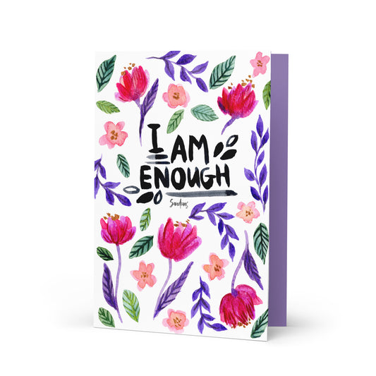 💜 Greeting Card – I Am Enough 🌸💌 - SANDRAAS