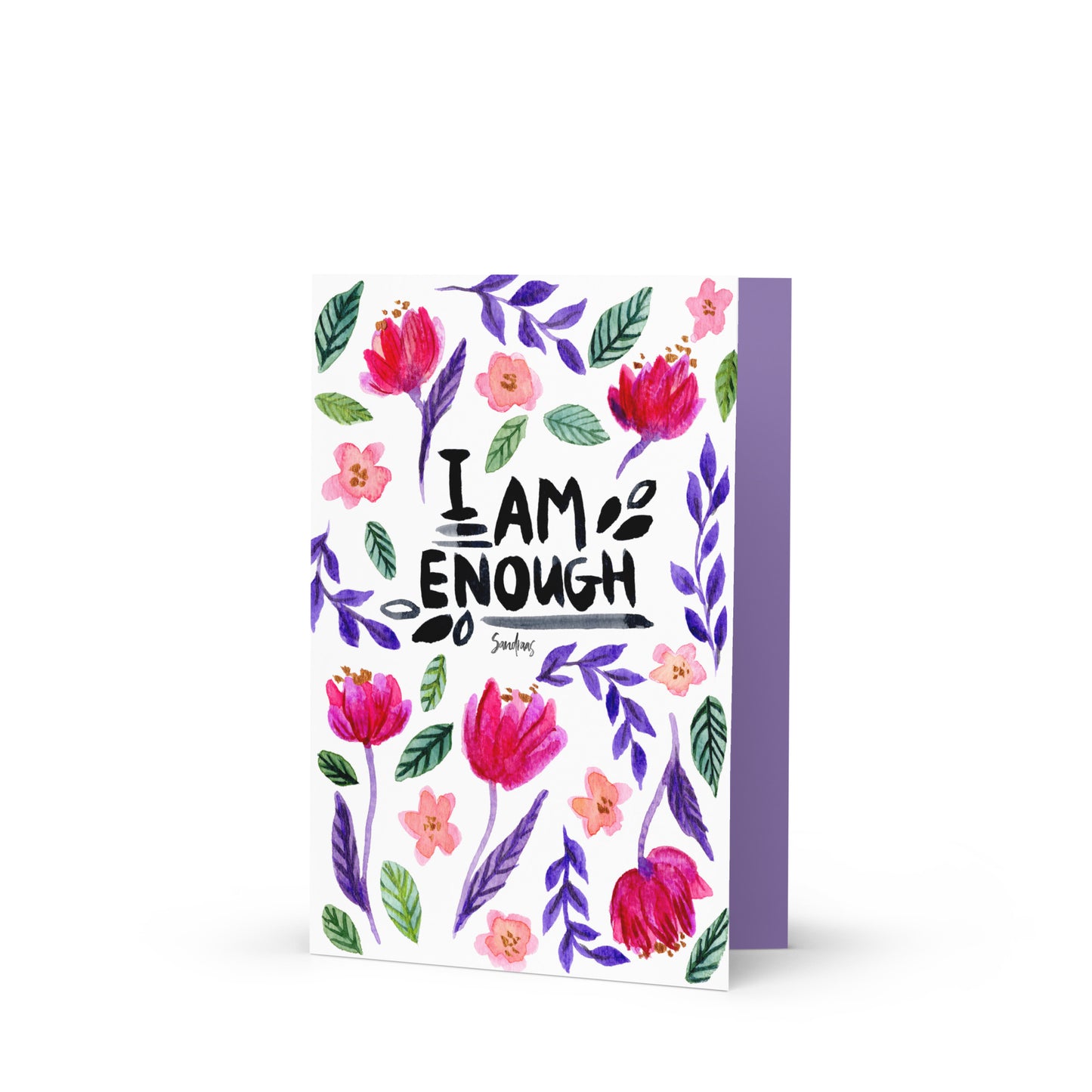 💜 Greeting Card – I Am Enough 🌸💌 - SANDRAAS