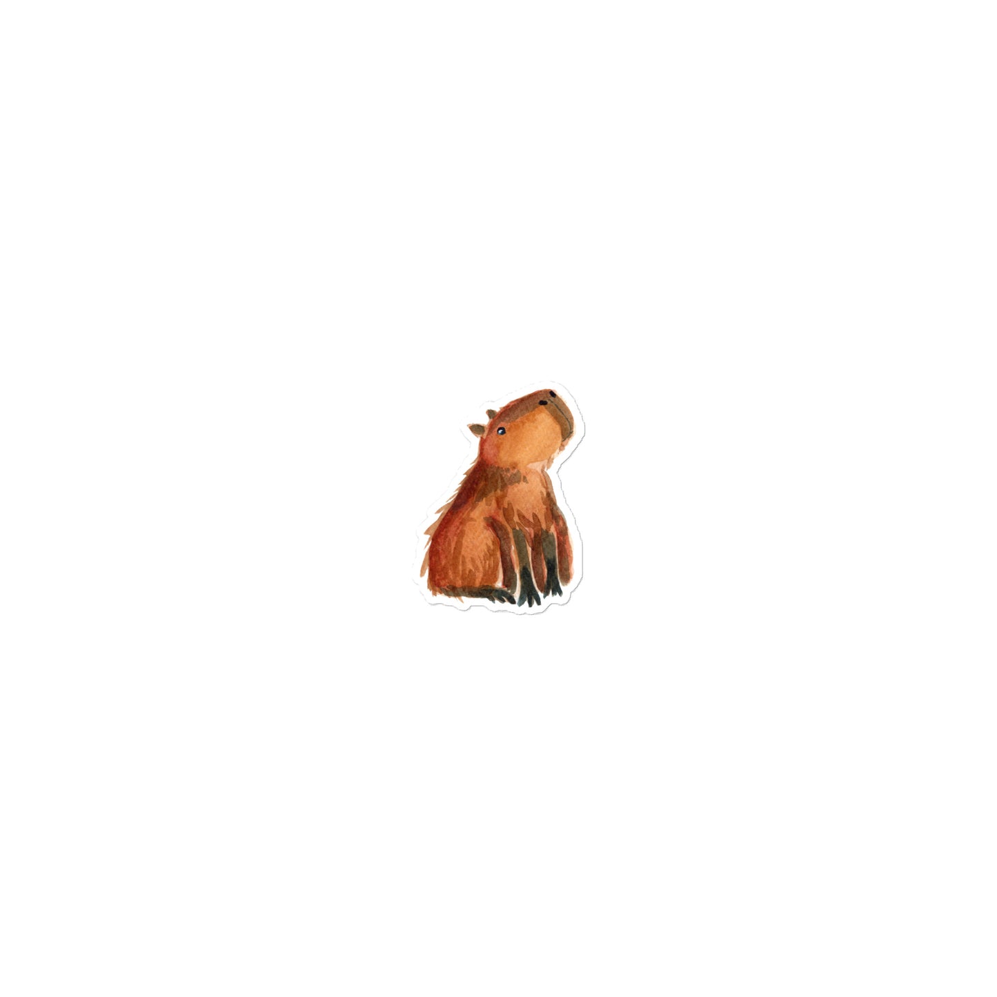 Watercolor Capybara Sticker – Durable Bubble - Free Vinyl - SANDRAAS