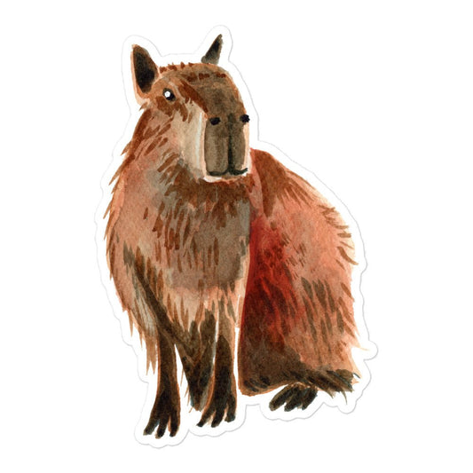 Capybara Watercolor Sticker – Bubble - Free Vinyl for Smooth, Durable Fun - SANDRAAS