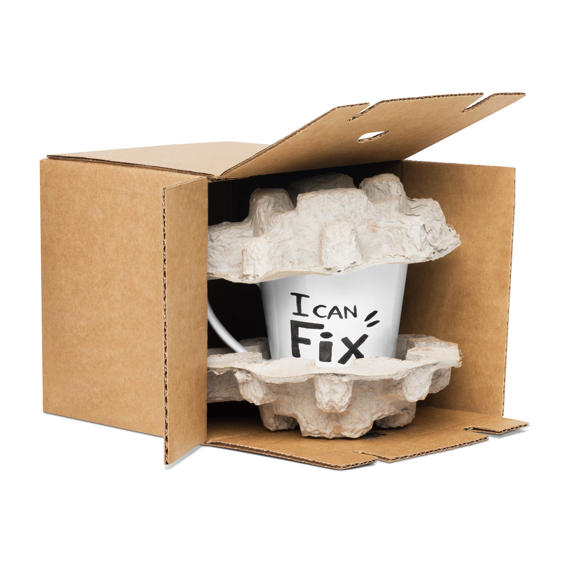 "I Can Fix This" – Latte Mug with Hand - Lettered Design ☕ - SANDRAAS