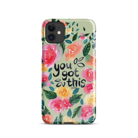 🌿 Snap iPhone® Case – You Got This (Green) 🌸📱iPhone case - SANDRAAS