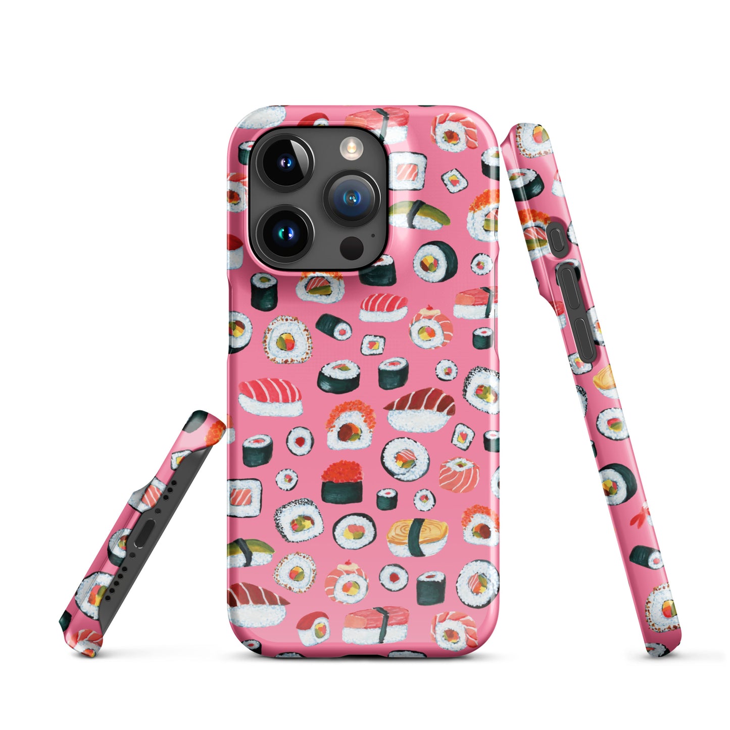 🍣 Snap iPhone® Case – Sushi Pattern – Pink - iPhone Case - SANDRAAS