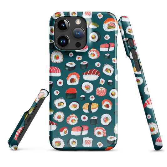 🍣 Snap iPhone® Case – Sushi Pattern – Sherpa Blue - iPhone Case - SANDRAAS