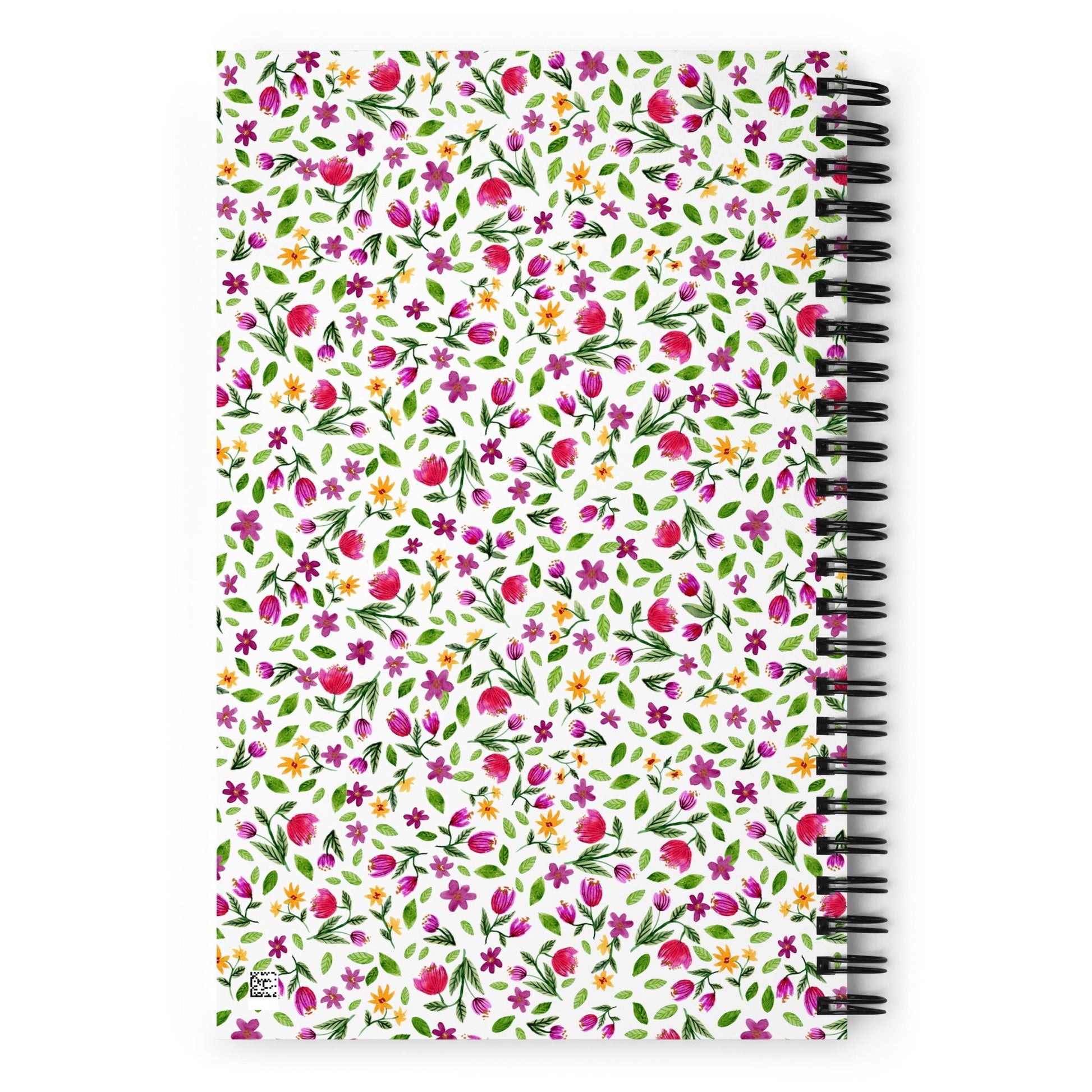 🌼 “A Beautiful Day Begins with a Beautiful Mind” Spiral Notebook – White Floral Edition 💫 - SANDRAAS
