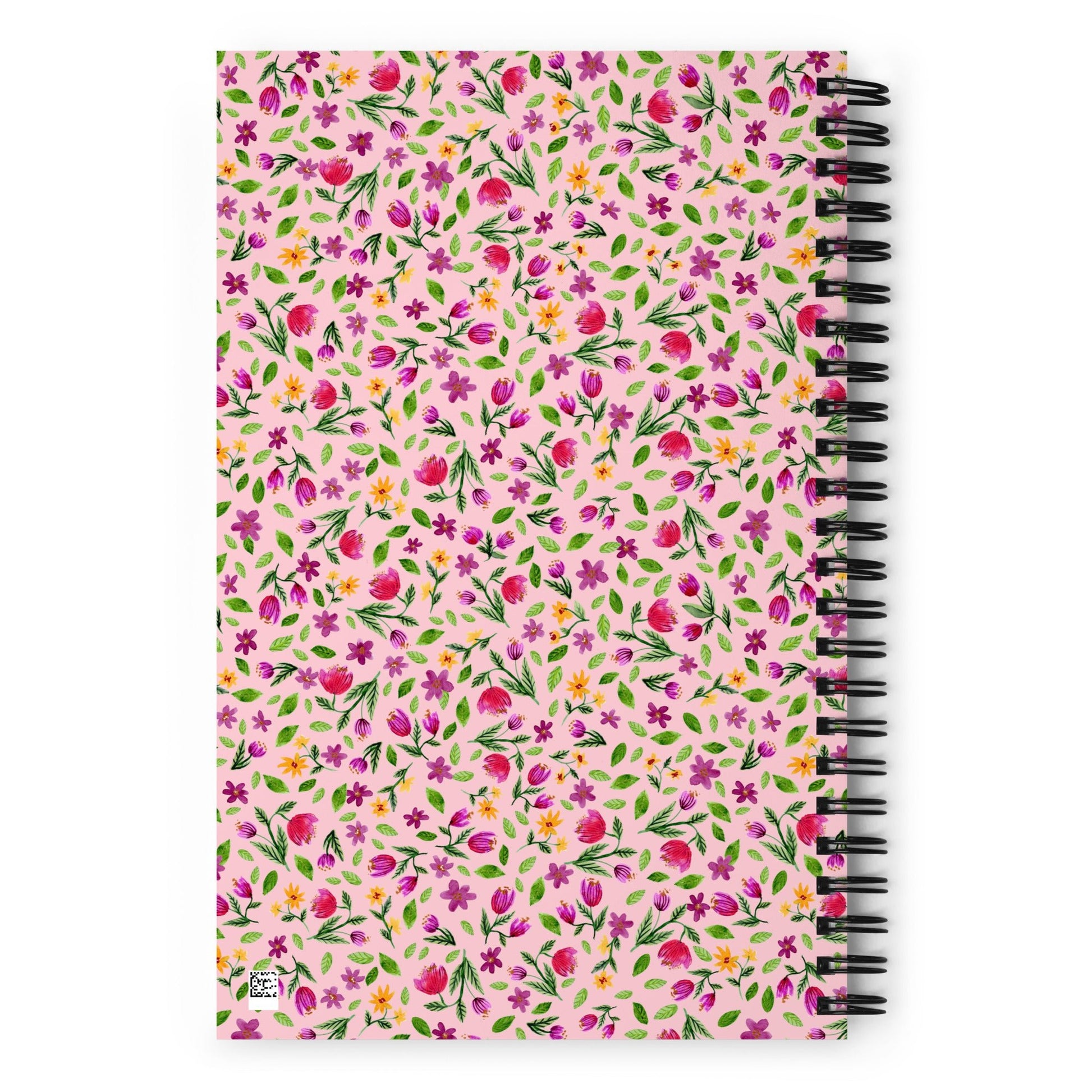 🌸 “A Beautiful Day Begins with a Beautiful Mind” Spiral Notebook – Pink Floral Edition 💖 - SANDRAAS
