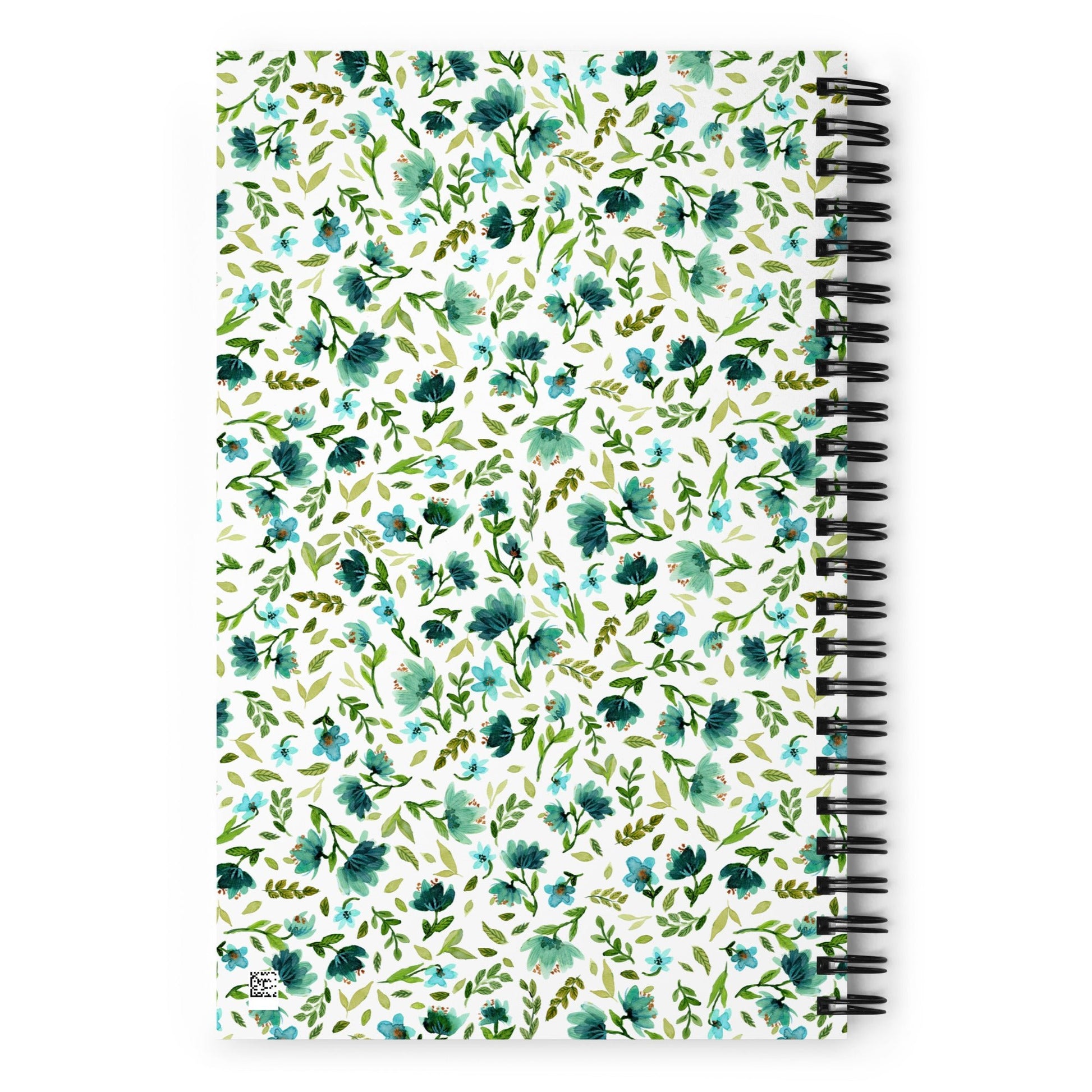 💙 “Be You” Spiral Notebook – White Floral Edition 🌿 - SANDRAAS