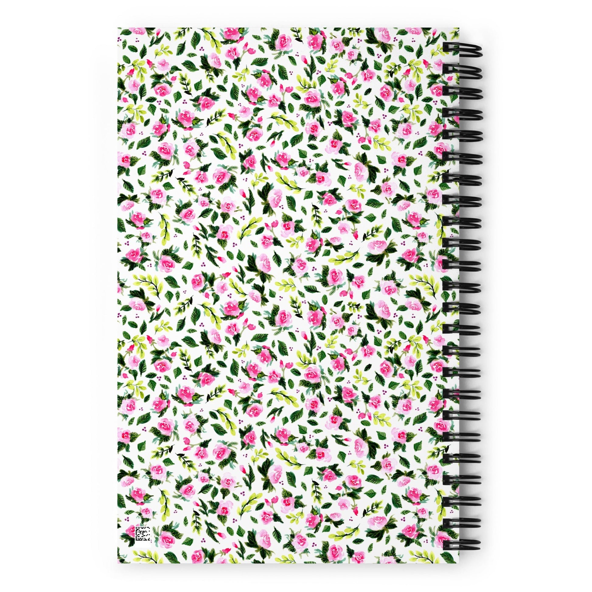 🌸 “Love Yourself” Spiral Notebook – Pink Roses on White Edition 💖 - SANDRAAS