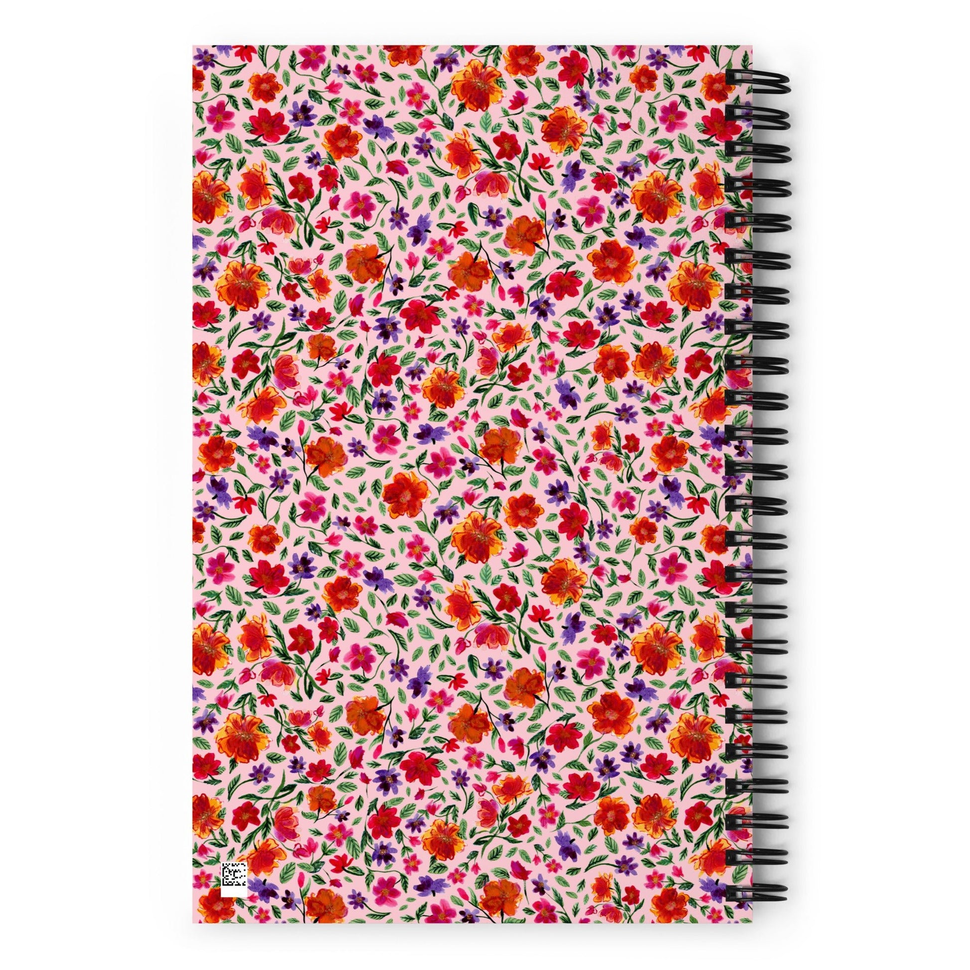 🌸 “You Make Me Happy” Spiral Notebook – Pink Floral Edition 💖 - SANDRAAS